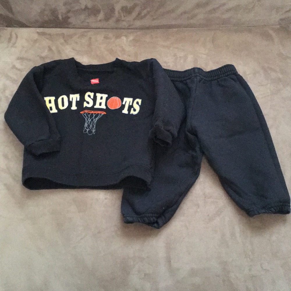 Baby Boys Hanes sweatshirt and sweatpants